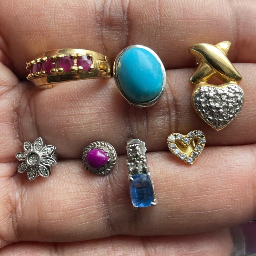 Real! Diamonds & Gemstones Single Earring Lot